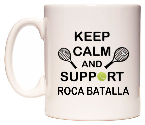 This mug features Keep Calm And Support Roca Batalla