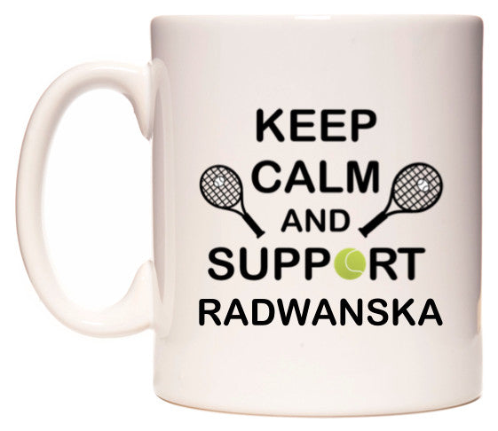 This mug features Keep Calm And Support Radwanska
