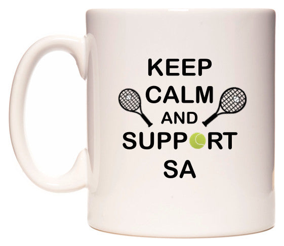 This mug features Keep Calm And Support Sa