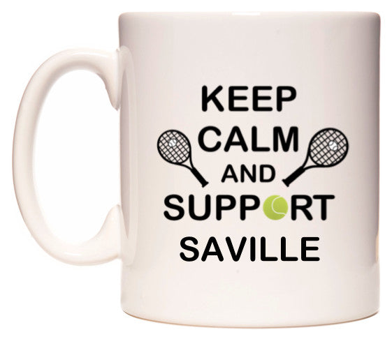 This mug features Keep Calm And Support Saville