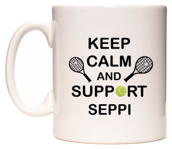 This mug features Keep Calm And Support Seppi