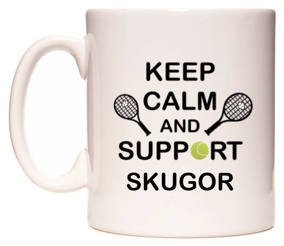 This mug features Keep Calm And Support Skugor