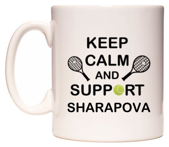 This mug features Keep Calm And Support Sharapova