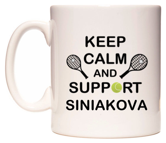 This mug features Keep Calm And Support Siniakova