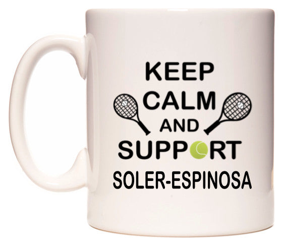 This mug features Keep Calm And Support Soler-Espinosa