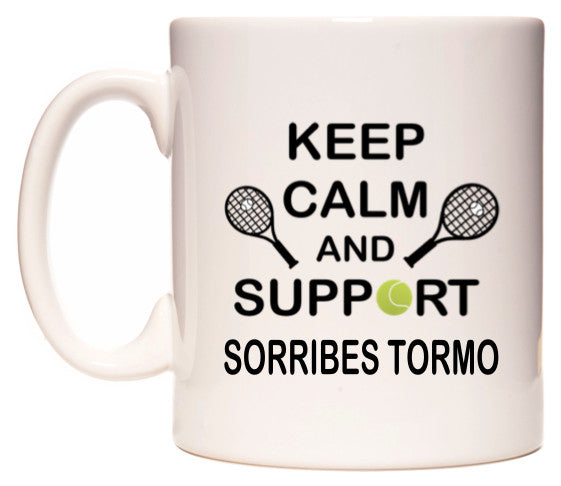 This mug features Keep Calm And Support Sorribes Tormo
