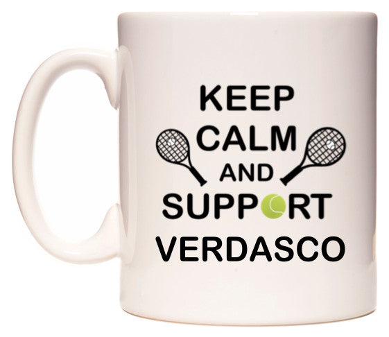 This mug features Keep Calm And Support Verdasco