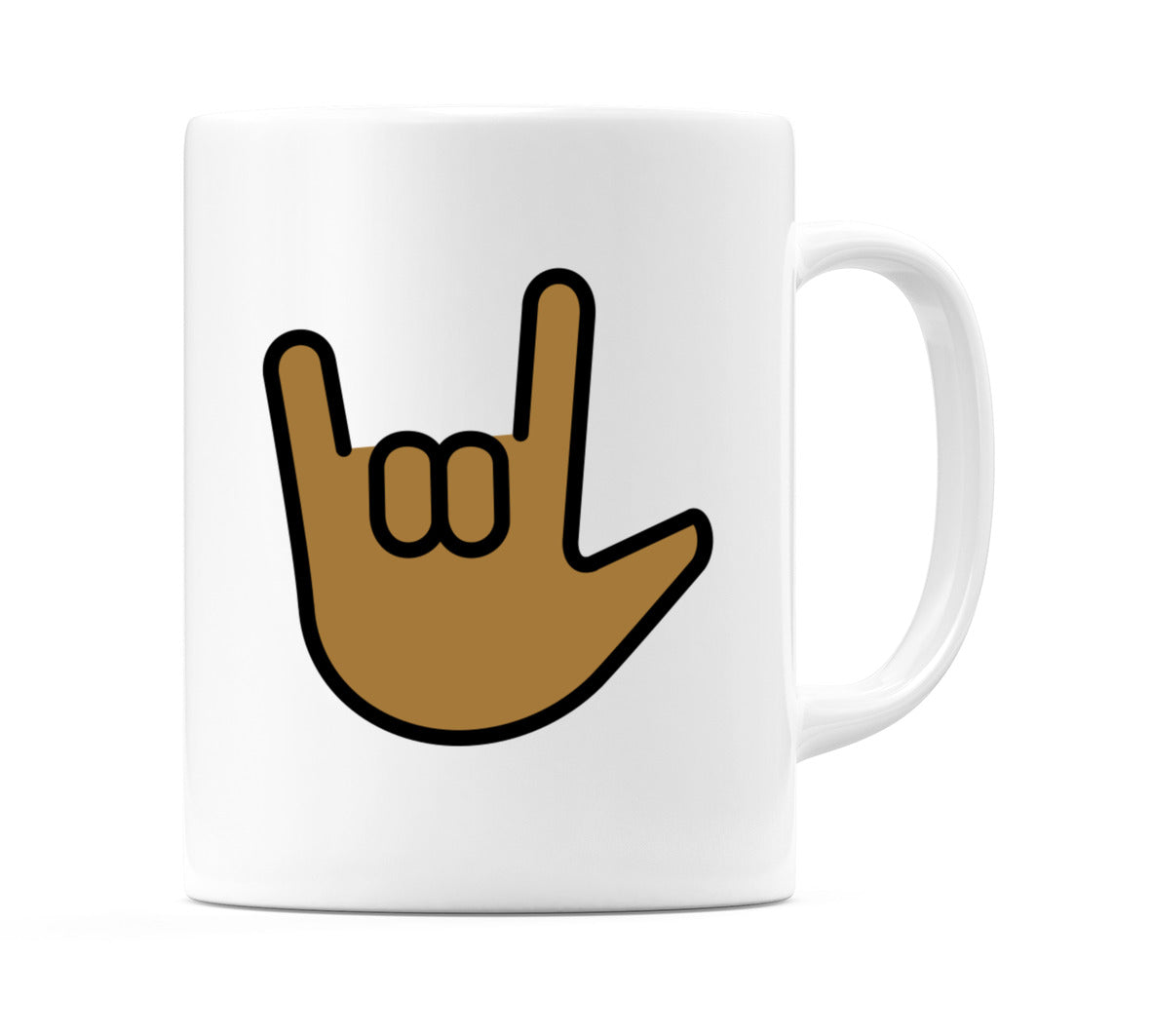 Love-You Gesture: Medium-Dark Skin Tone Emoji Mug