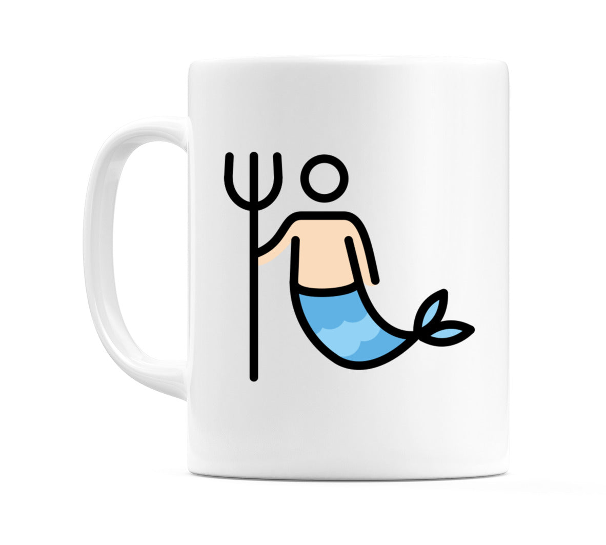 Merman: Light Skin Tone Emoji Mug