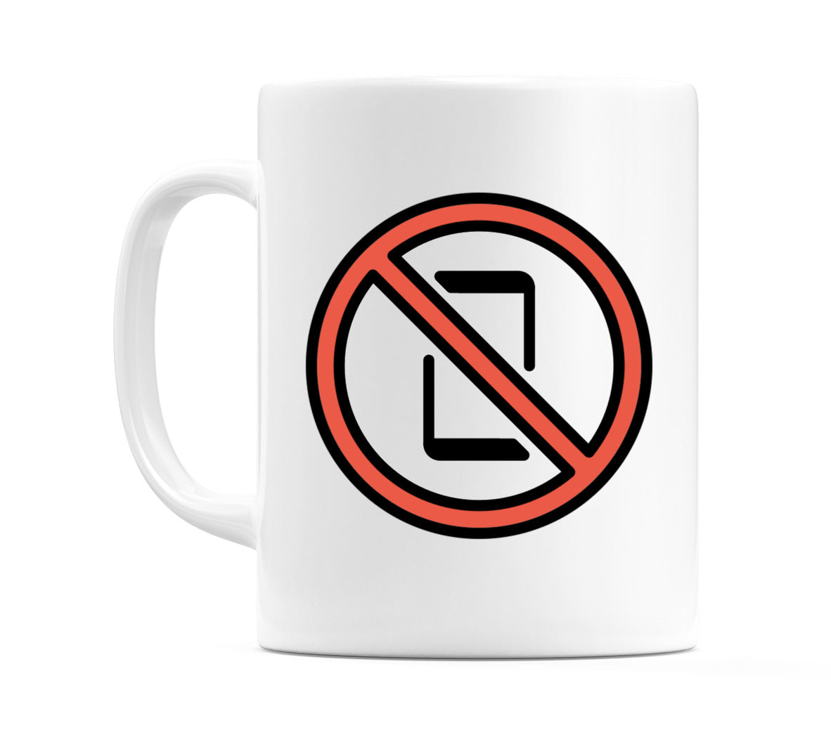 No Mobile Phones Emoji Mug