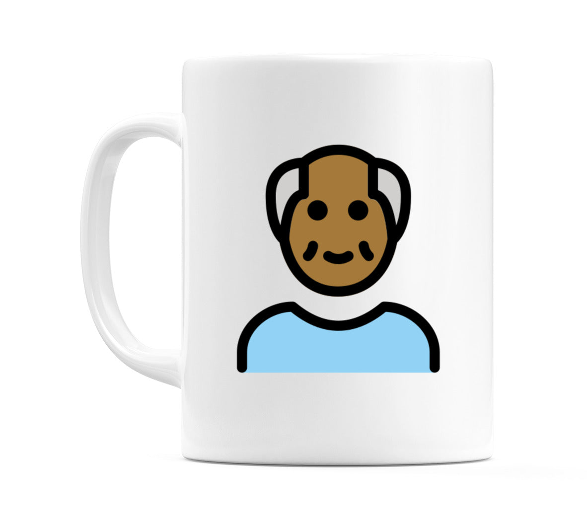 Old Male: Medium-Dark Skin Tone Emoji Mug