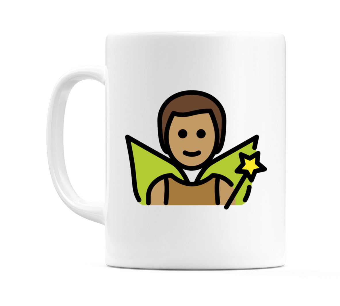 Male Fairy: Medium Skin Tone Emoji Mug