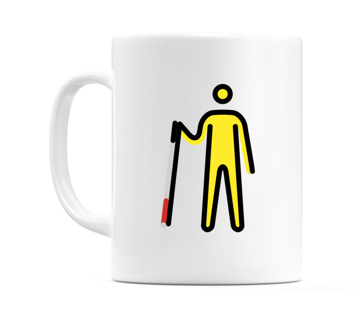 Male With Probing Cane Emoji Mug