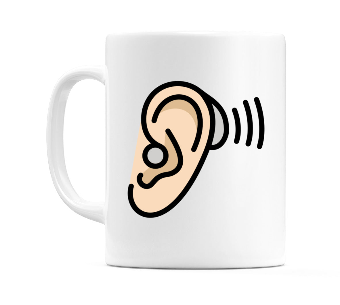Ear With Hearing Aid: Light Skin Tone Emoji Mug