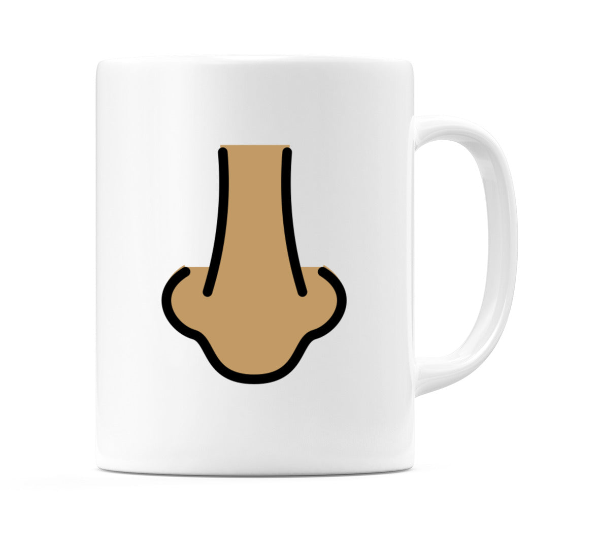 Nose: Medium Skin Tone Emoji Mug