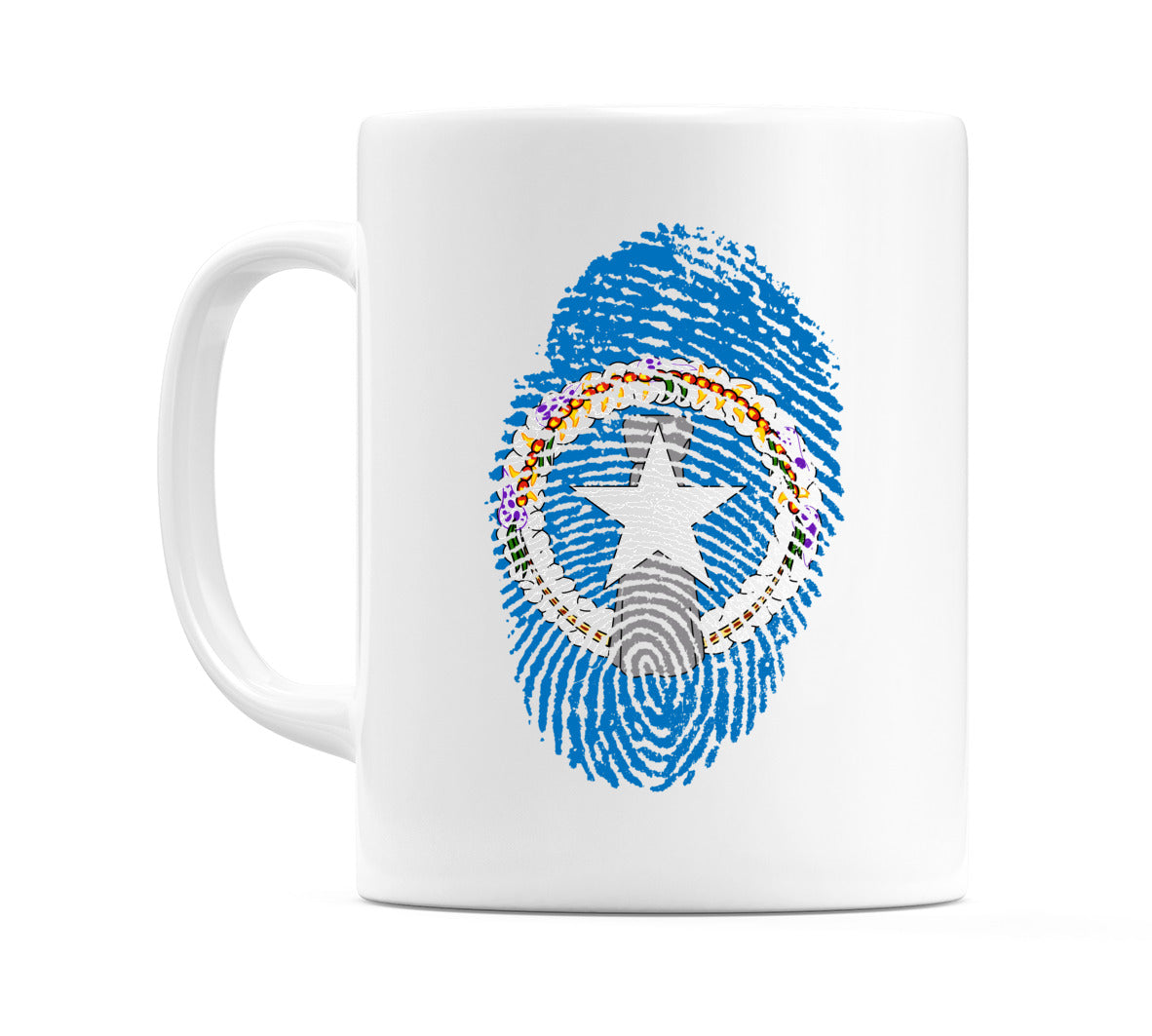 Northern Mariana Islands Finger Print Flag Mug