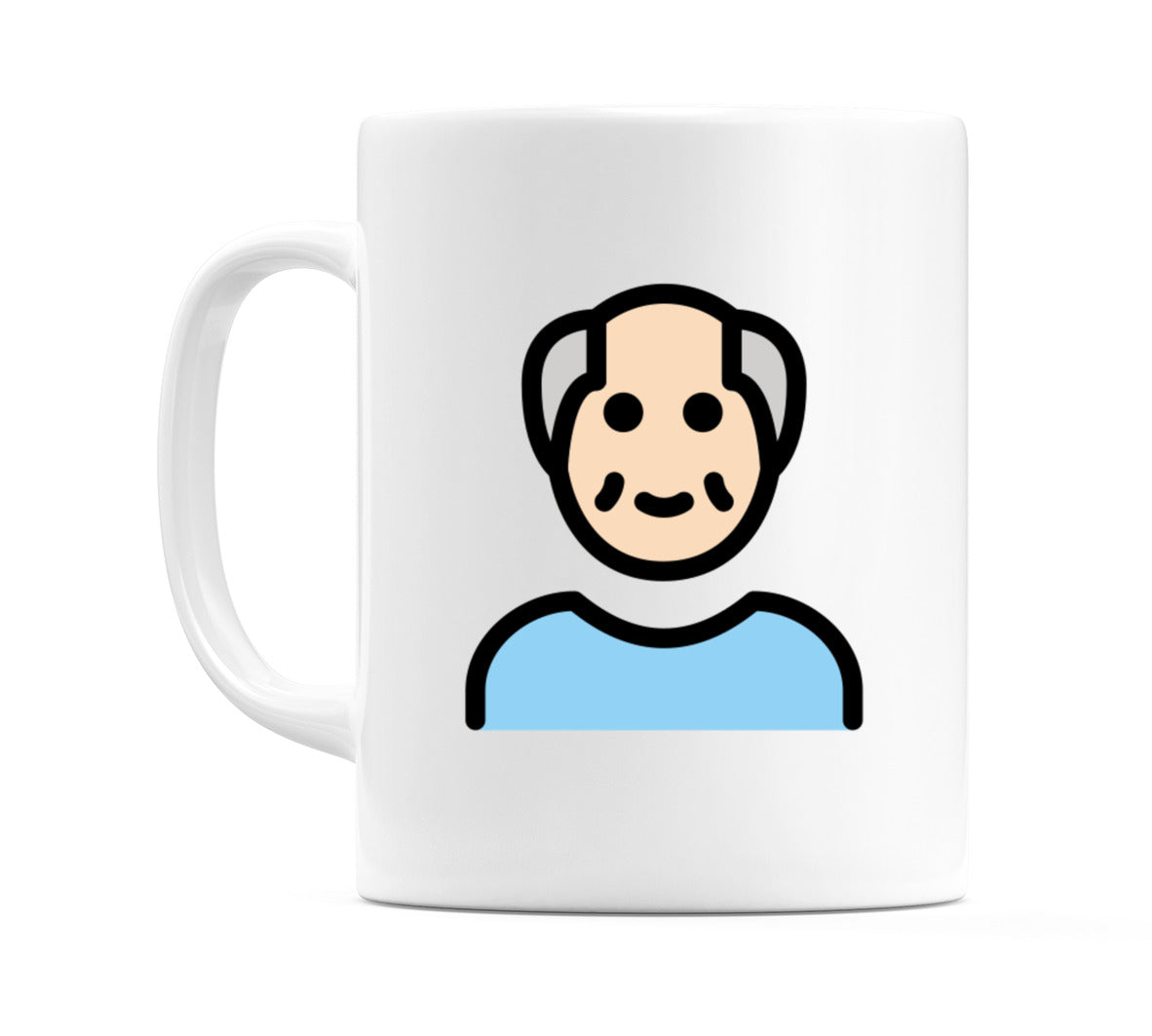 Old Male: Light Skin Tone Emoji Mug
