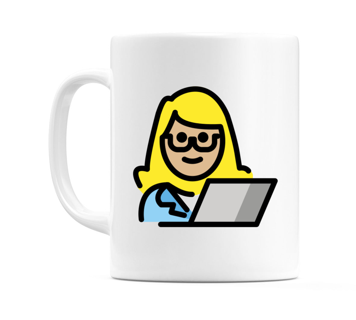 Female Technologist: Medium-Light Skin Tone Emoji Mug