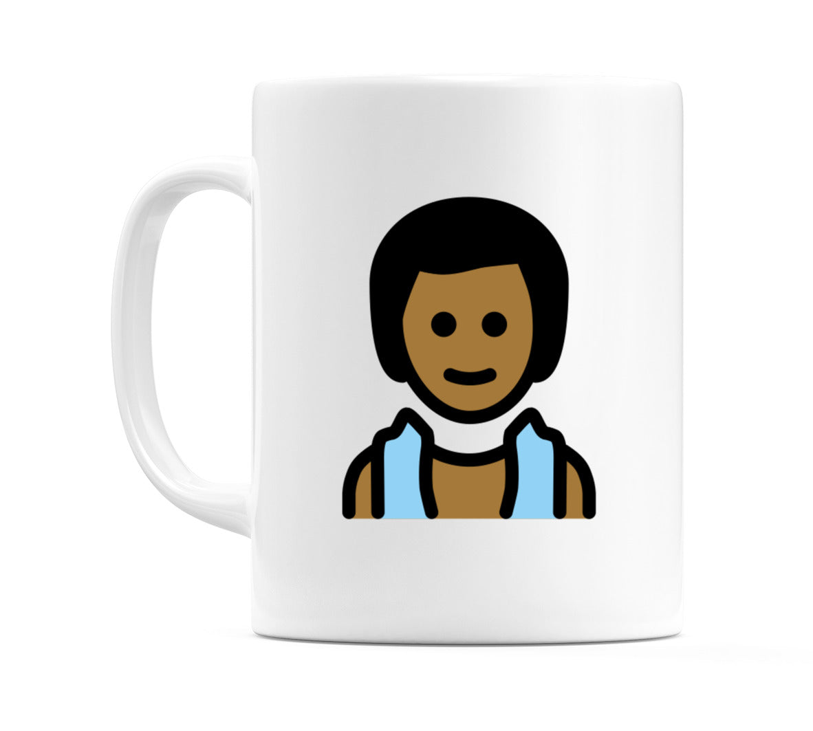 Male In Steamy Room: Medium-Dark Skin Tone Emoji Mug