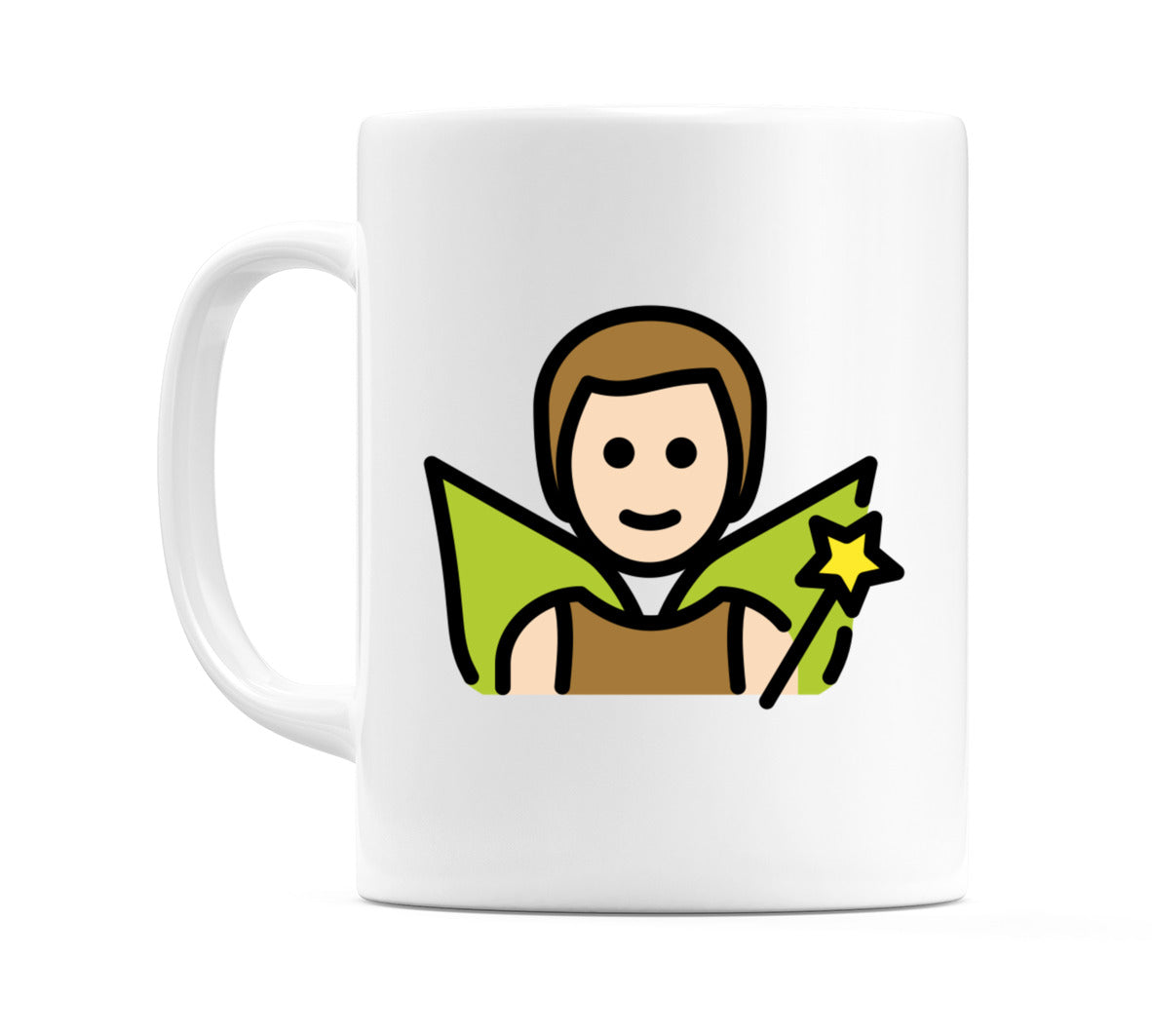 Male Fairy: Light Skin Tone Emoji Mug
