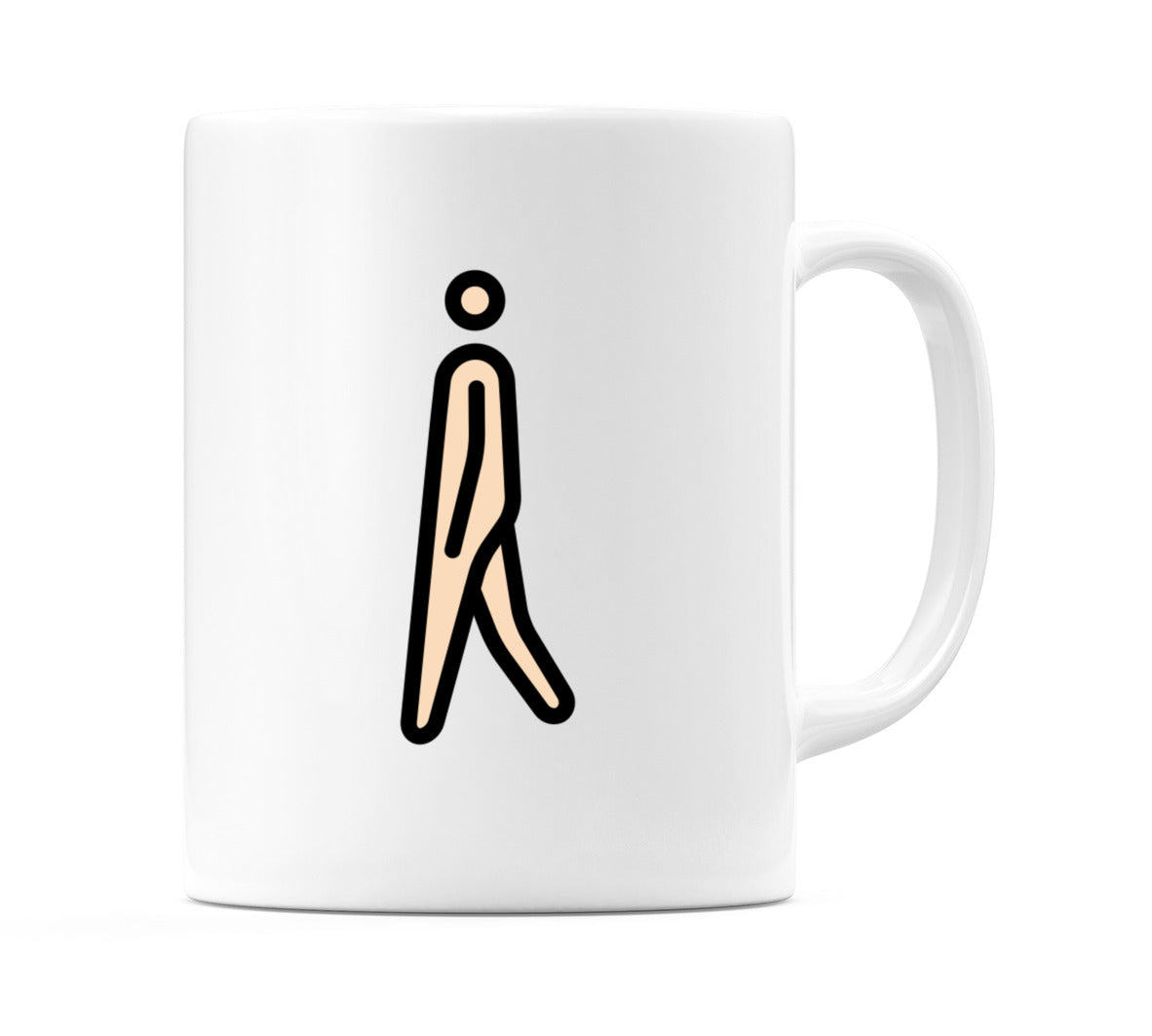 Person Walking: Light Skin Tone Emoji Mug