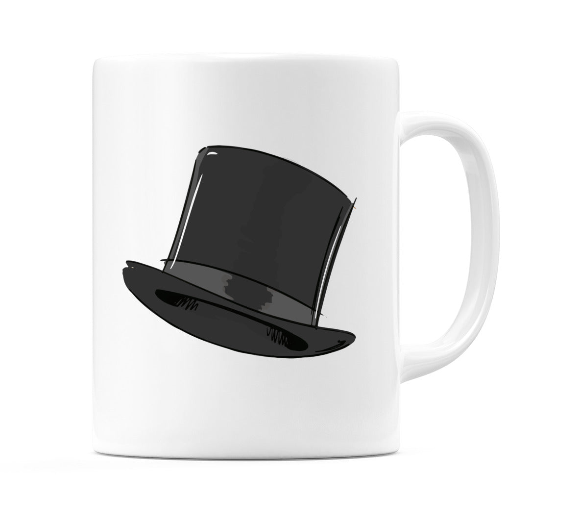 Tall Black & Grey Top Hat Mug