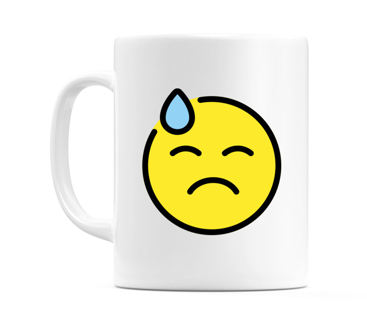 Downcast Face With Sweat Emoji Mug - WeDoMugs.com