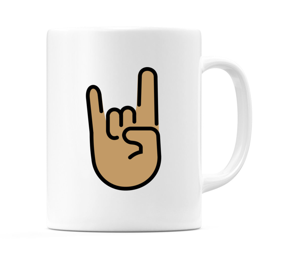 Sign Of The Horns: Medium Skin Tone Emoji Mug