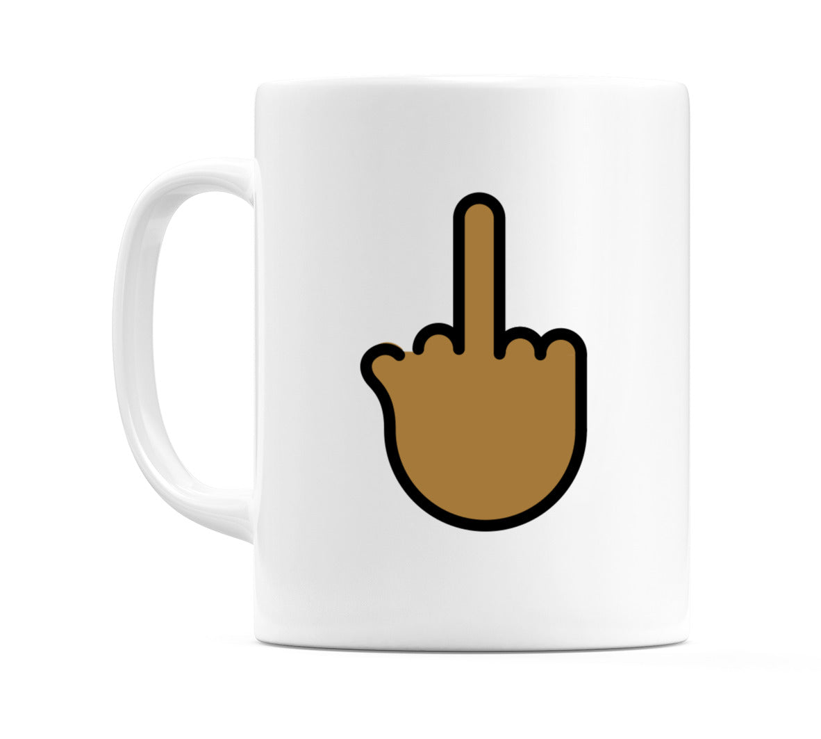 Middle Finger: Medium-Dark Skin Tone Emoji Mug