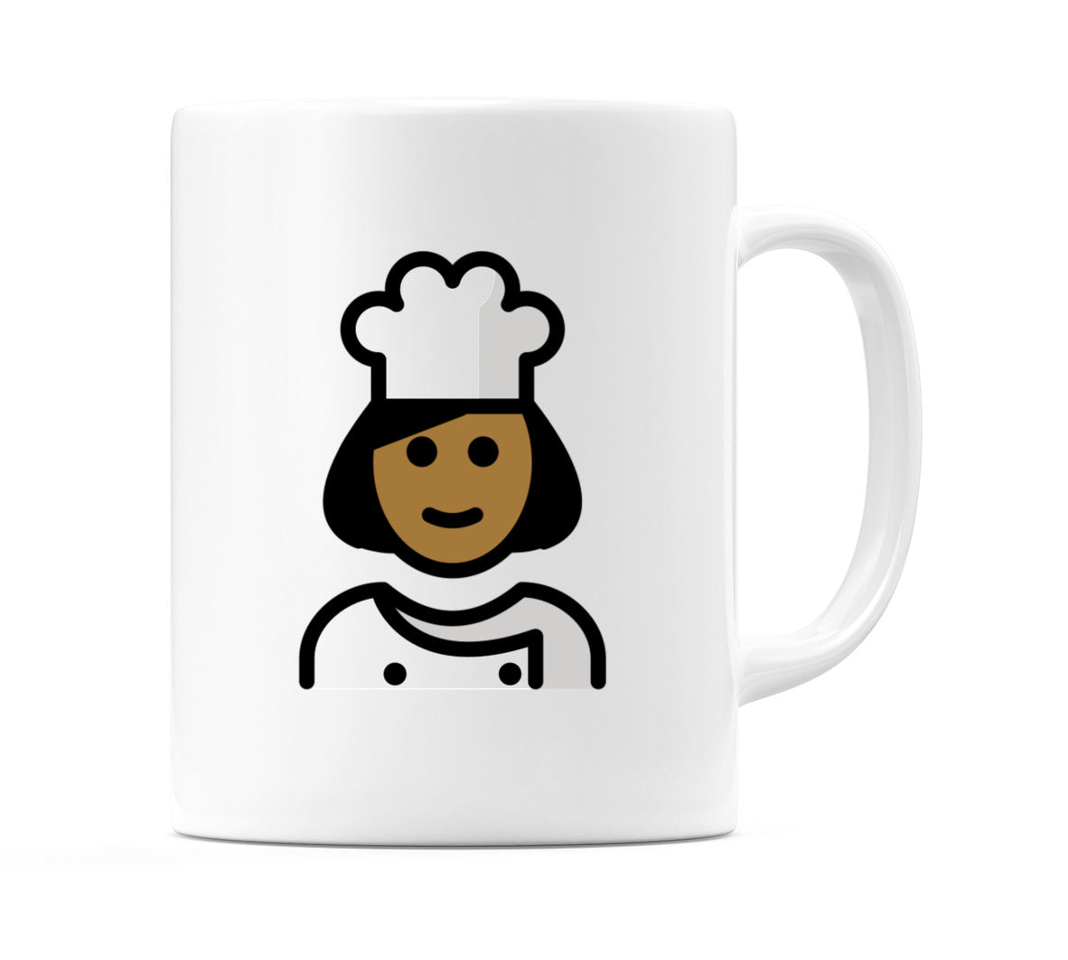 Female Cook: Medium-Dark Skin Tone Emoji Mug