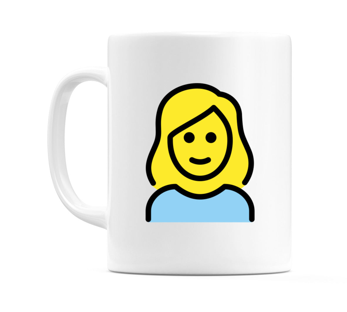 Female: Blond Hair Emoji Mug