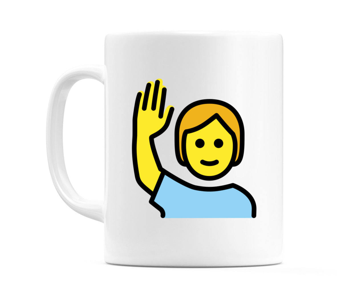 Person Raising Hand Emoji Mug