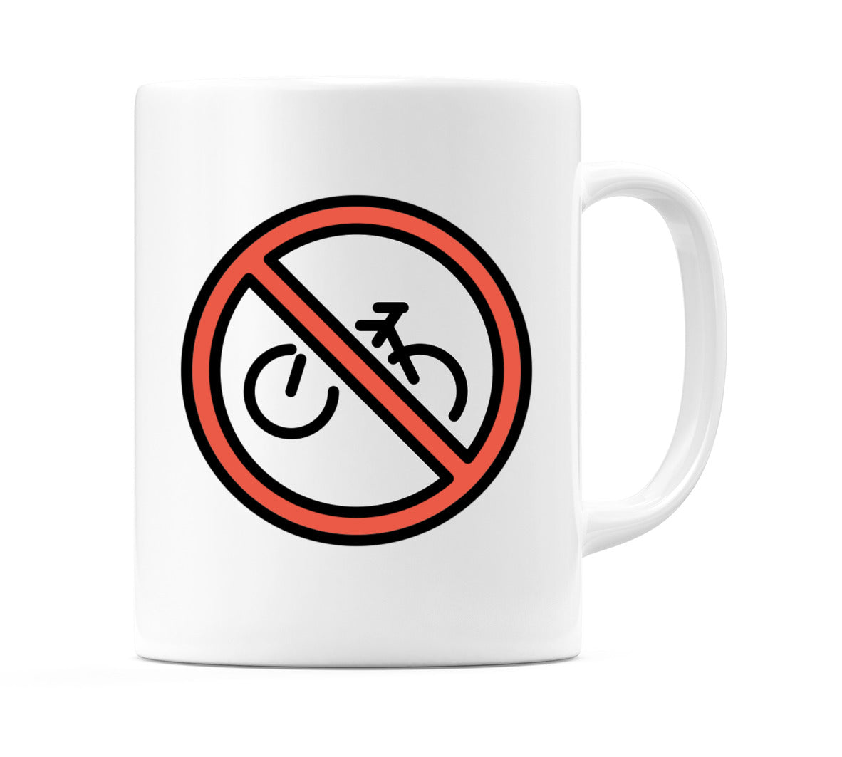 No Bicycles Emoji Mug