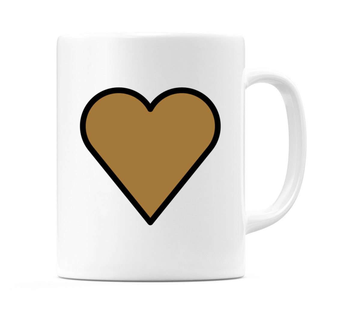 Brown Heart Emoji Mug