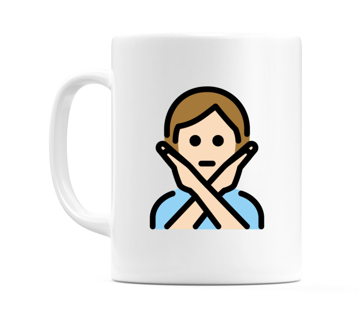 Person Gesturing No: Light Skin Tone Emoji Mug