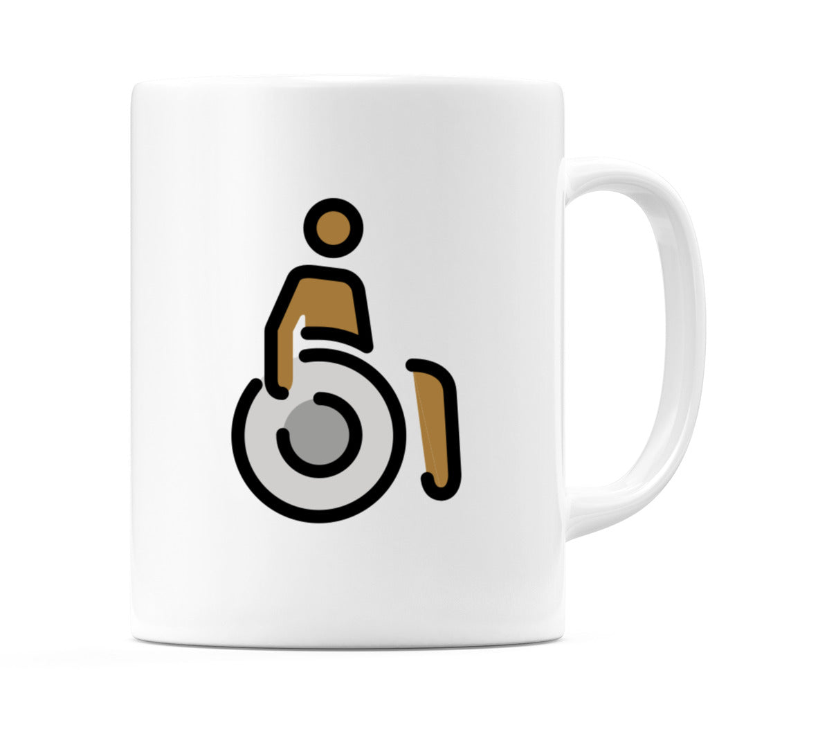 Male In Maleual Wheelchair: Medium-Dark Skin Tone Emoji Mug