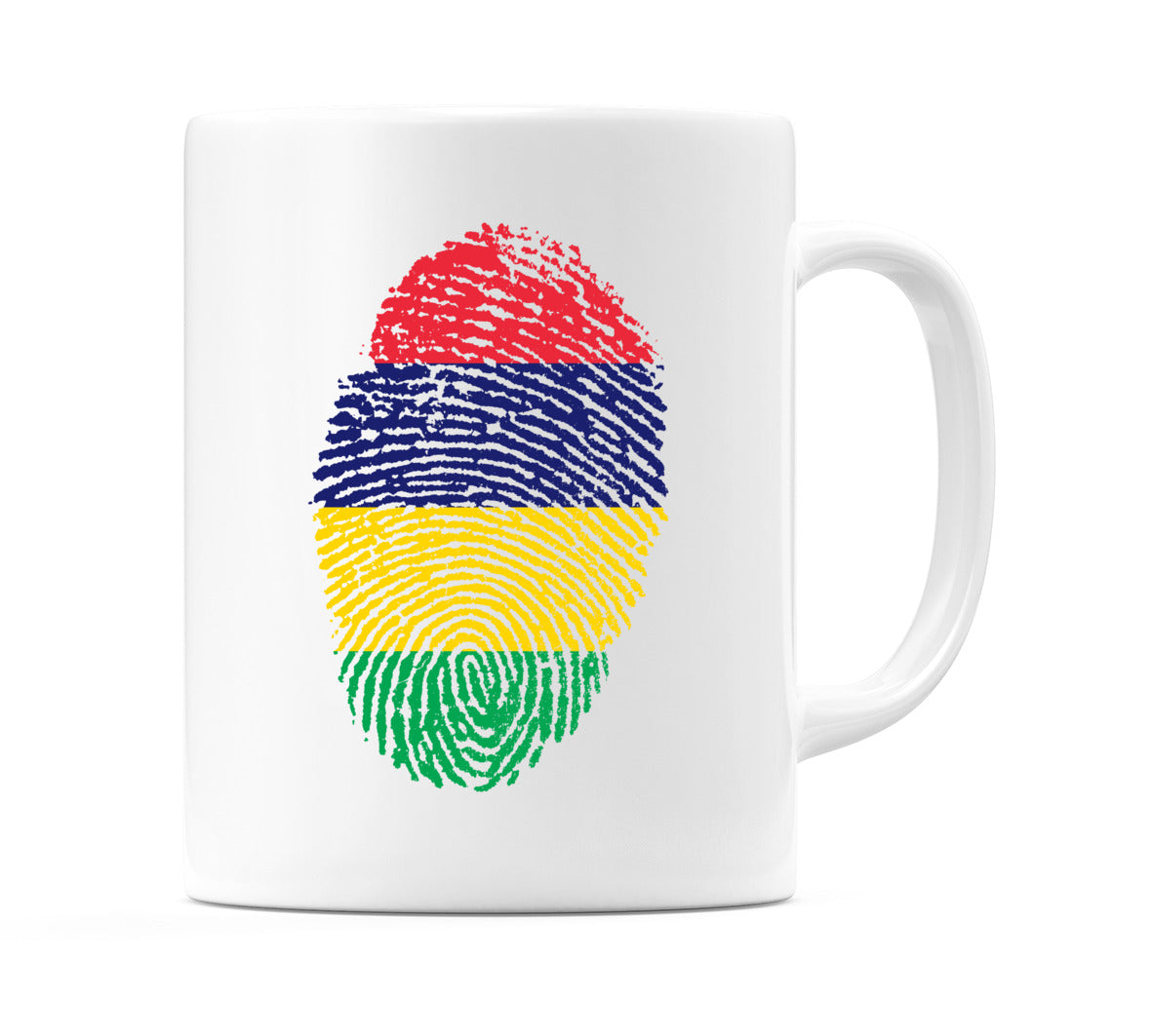Mauritius Finger Print Flag Mug