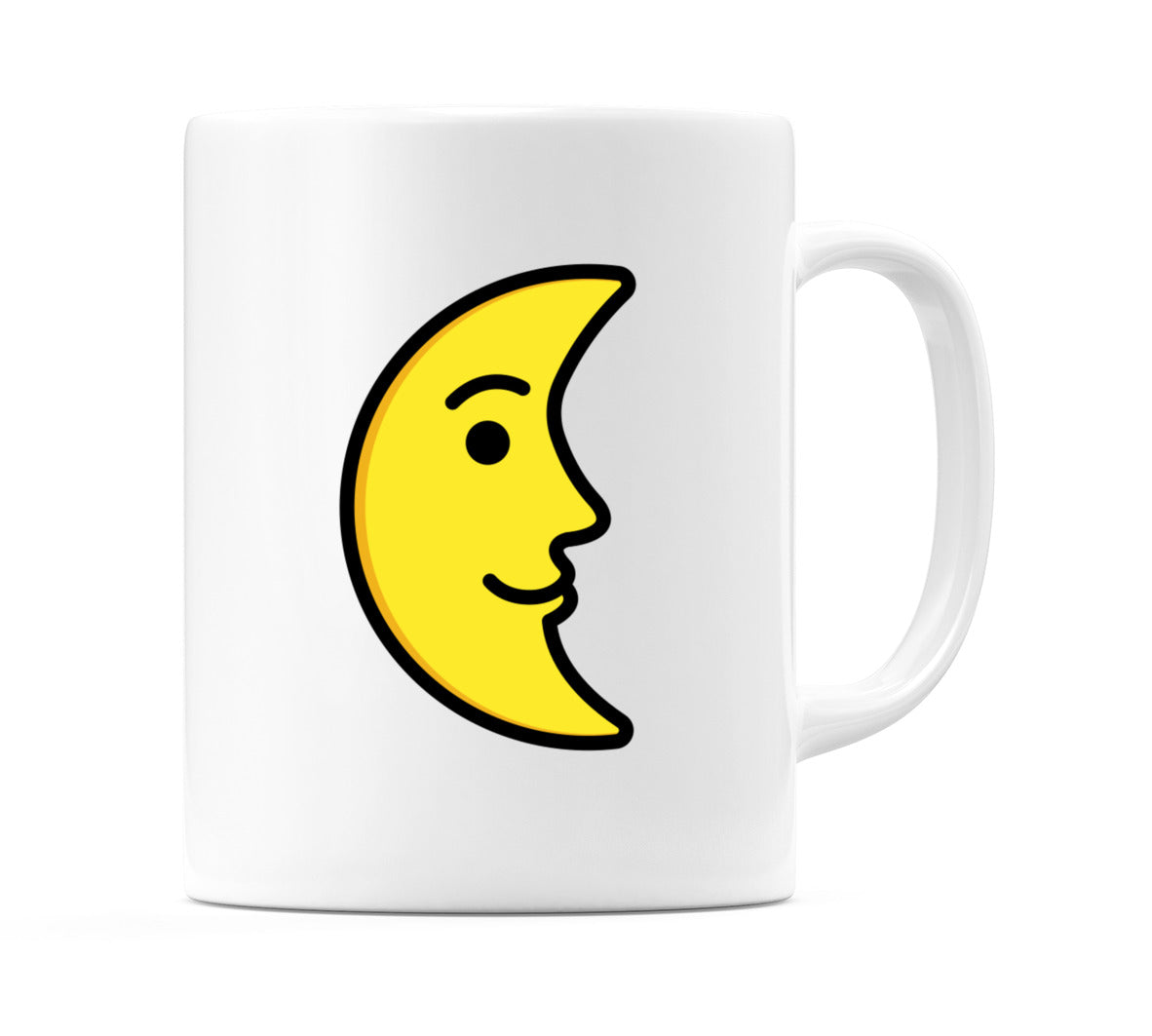 Last Quarter Moon Face Emoji Mug