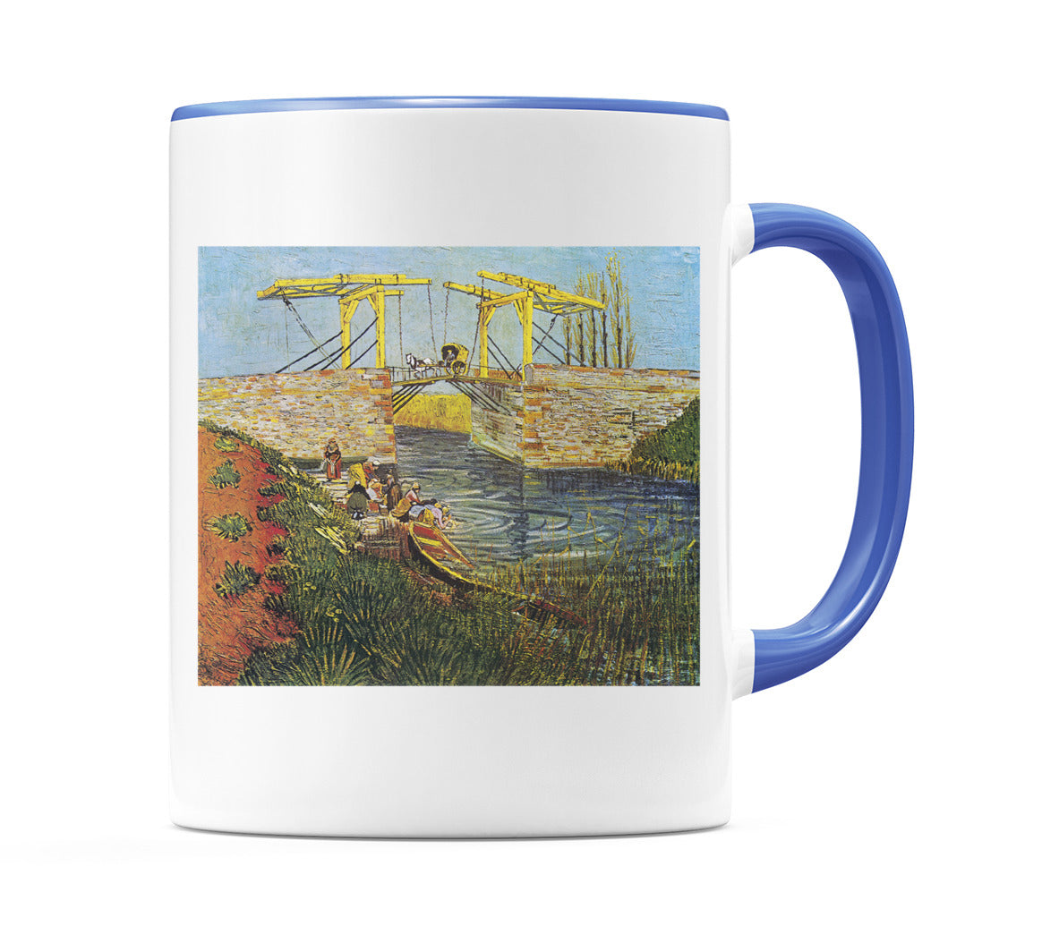 The Langlois Bridge at Arles with Women Washing (1888) Mug