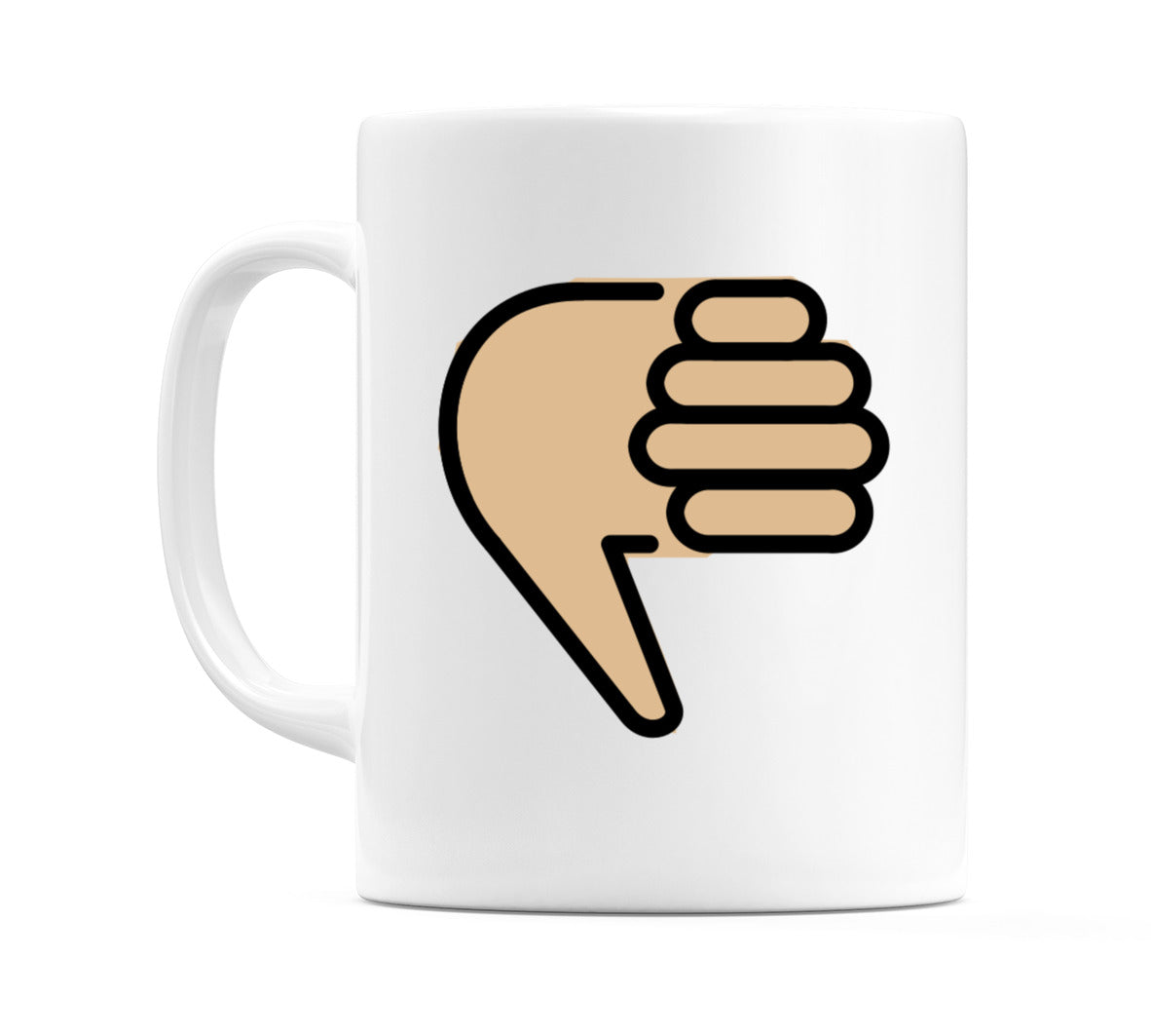Thumbs Down: Medium-Light Skin Tone Emoji Mug