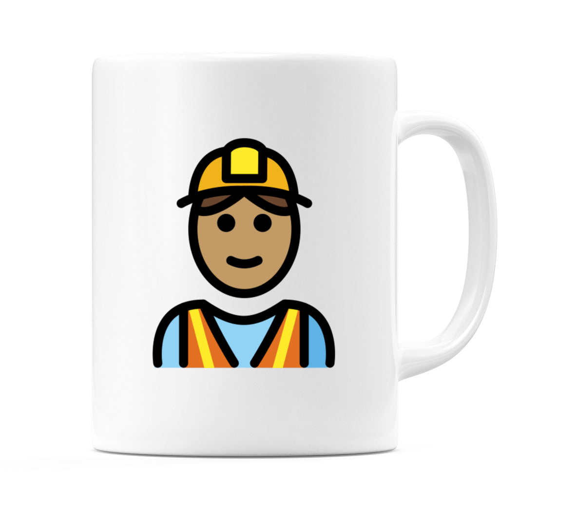 Construction Worker: Medium Skin Tone Emoji Mug