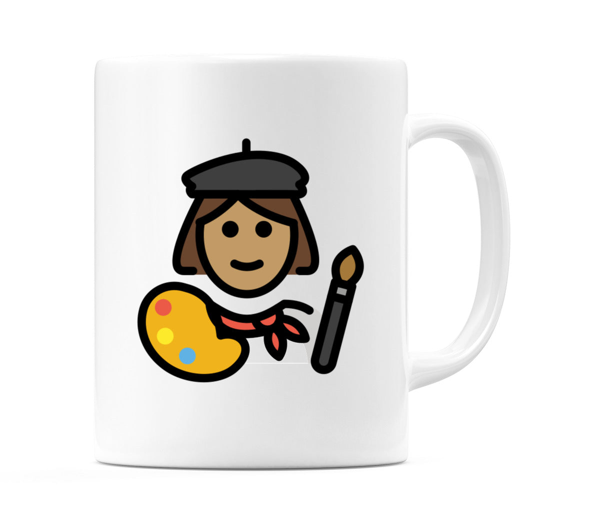 Female Artist: Medium Skin Tone Emoji Mug