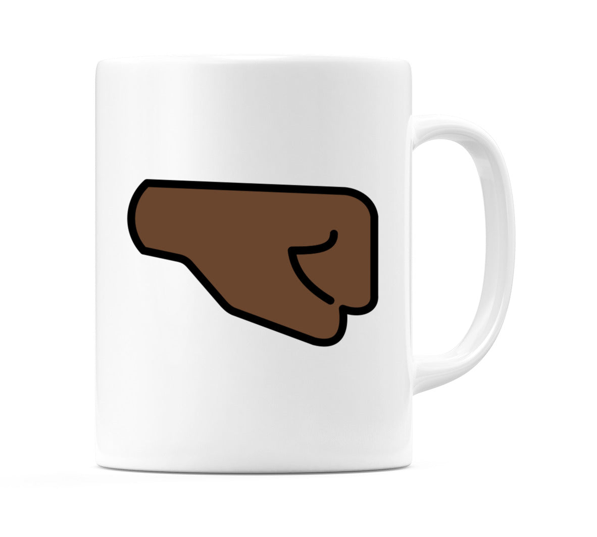 Right-Facing Fist: Dark Skin Tone Emoji Mug