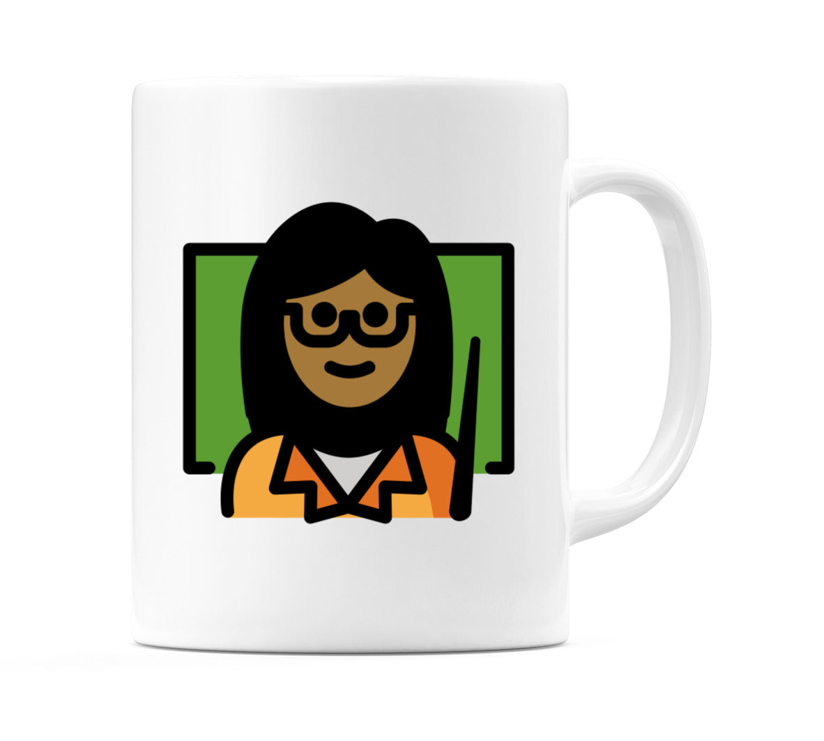 Female Teacher: Medium-Dark Skin Tone Emoji Mug