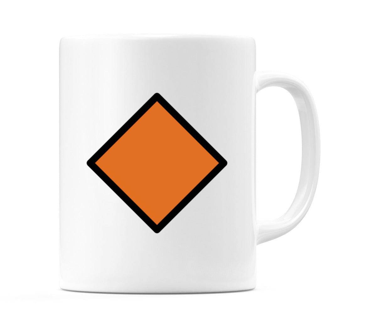 Small Orange Diamond Emoji Mug