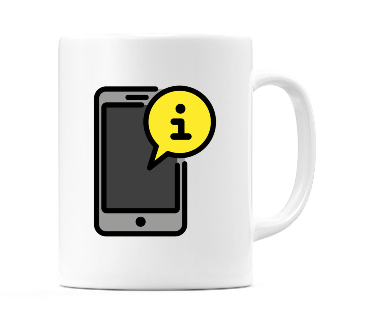 Mobile Info Emoji Mug