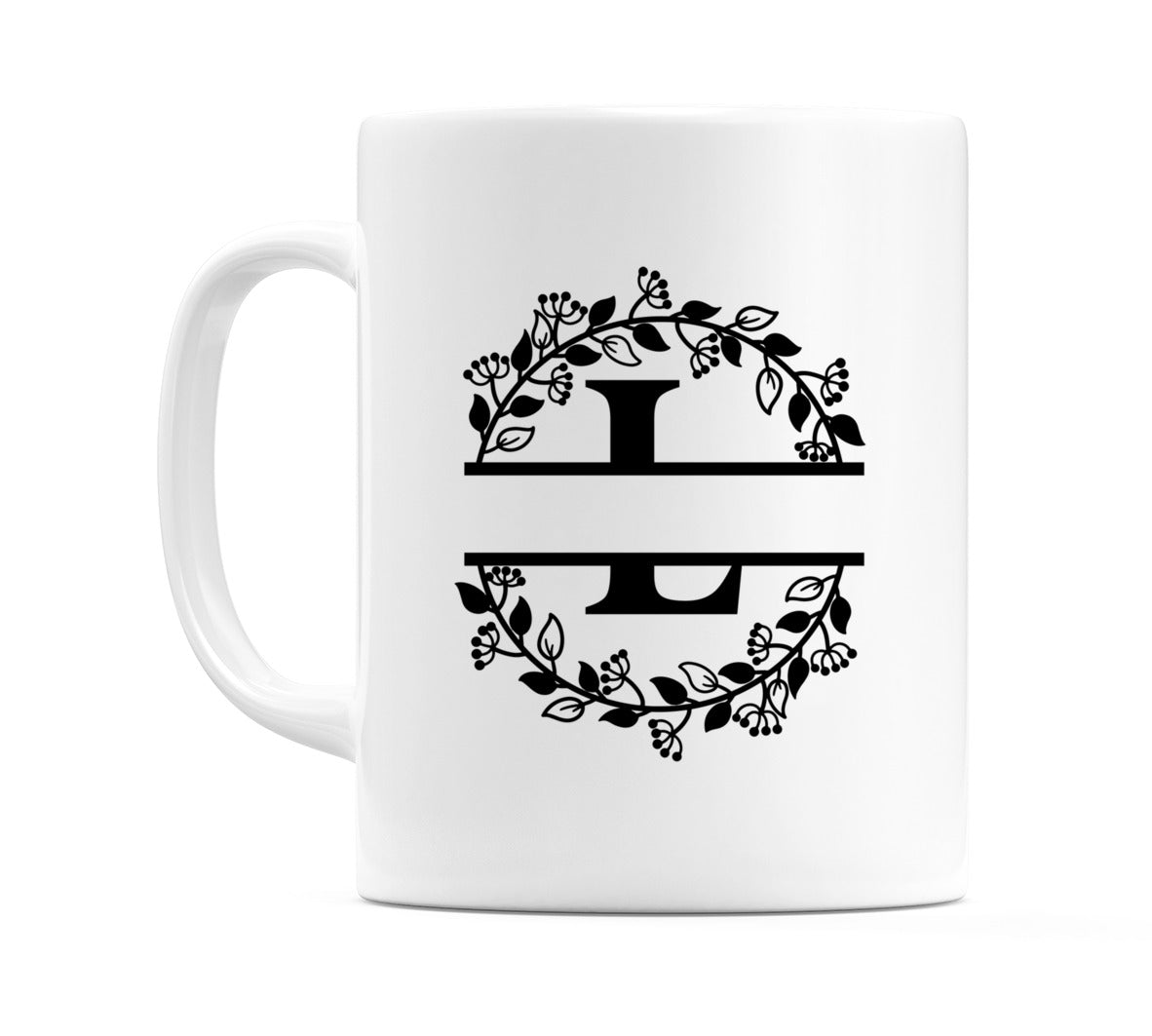 Letter L Split Monogram Mug
