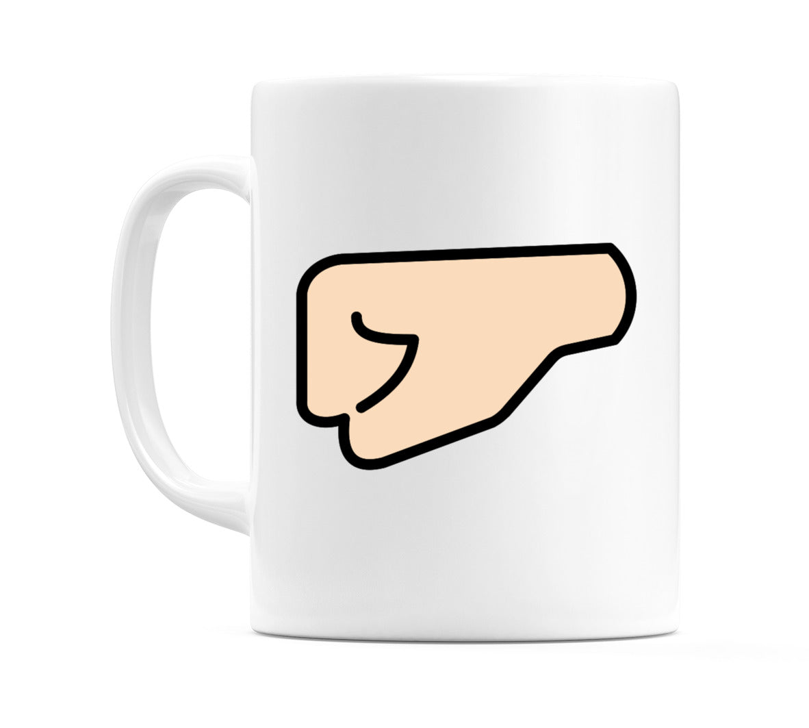 Left-Facing Fist: Light Skin Tone Emoji Mug