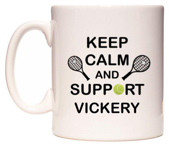 This mug features Keep Calm And Support Vickery