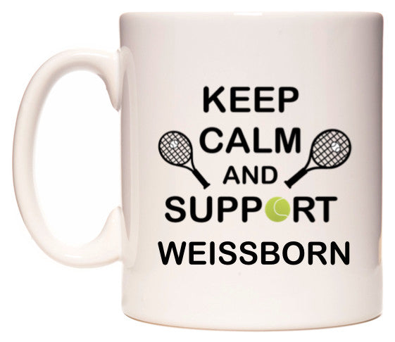 This mug features Keep Calm And Support Weissborn